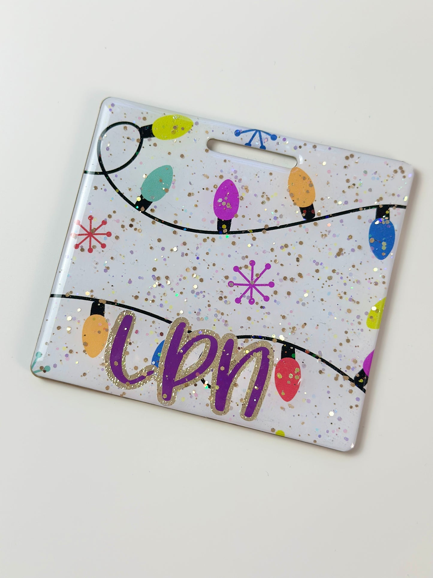 Christmas Lights Badge Backer