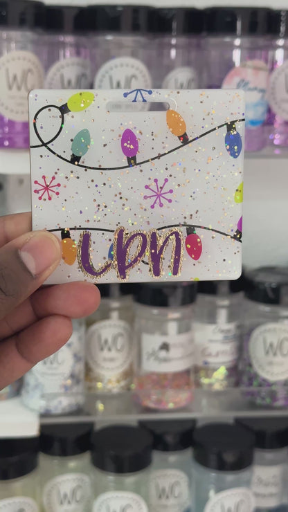 Christmas Lights Badge Backer