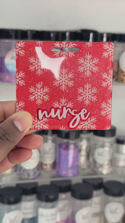 Snowflake Badge Backer